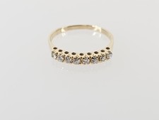 14K Yellow Gold APX 1/4 CTW Round Diamond Wedding Band Ring Sz 6.25 AM1081646 