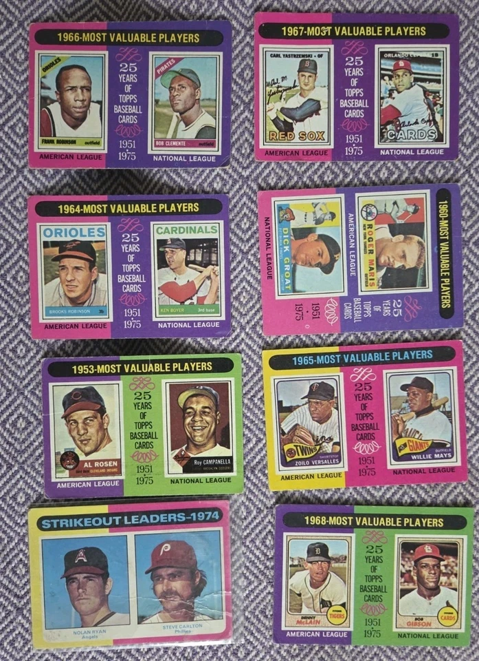 Lote de tarjetas de béisbol 1975 Topps de (56) Rose, Munson, Jackson, Garvey, Seaver & High# Foto 4 de 4