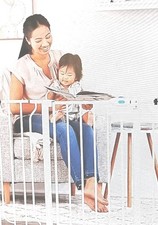 Safety 1st Easy Install Walk-Thru Baby Gate, White, Fits 29  38  Doorway