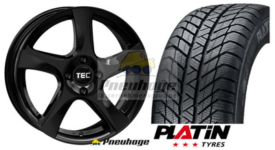 Winterräder Opel Corsa-e (U) 16'' Alu black TEC AS-5 Winterreifen Räder NEU ABE 