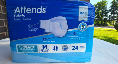 ATTENDS briefs unisex 24 pcs ultimate absorbency M