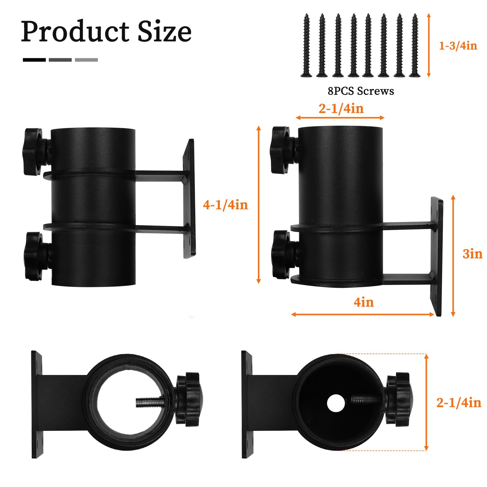 Heavy Duty Patio Umbrella Mount - Bracket Clamp for Deck Rail, Balcony, Court...