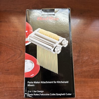 Rafbar Pasta Maker for Kitchenaid Attachments, 3 in 1 Stainless Steel MSRP $91