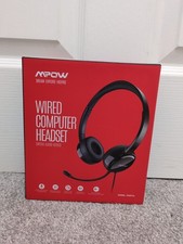 MPOW - Wired Computer Headset - Model PA071A  with Built-in Noise Reduction