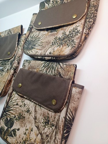 Hunting Camo Fabric Pouch Bag Lot of 3, 5L Capacity, Snap Flap Closure - Afbeelding 3 van 10