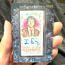 Topps 2026 Allen & Ginter Jesse Eisenberg Auto Bearing the Signature 13/25