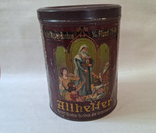 alte Blechb&uuml;chse EWONA Husten-Bonbons Allhelfer um 1910 dose Deko Werbung