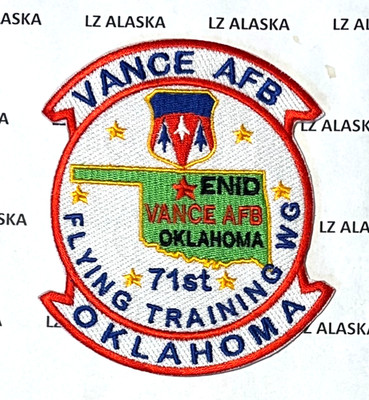 US AIR FORCE VANCE AIR FORCE BASE OKLAHOMA PATCH (AFG) 71st FLYING TRNG WING