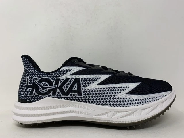 Unisex Hoka Crescendo MD Spikes, Black/White, Mens 6 / Womens 7.5 US