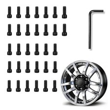 32Pcs Fuel Wheel Center Cap Screws for 1003-27/1003 1003-27/1004-08 Black