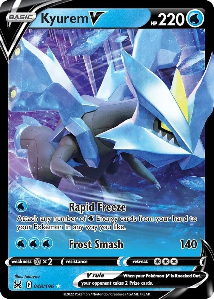 Pokemon Lost Origin Ultra Rare Kyurem V 048/196 - Near Mint (NM)