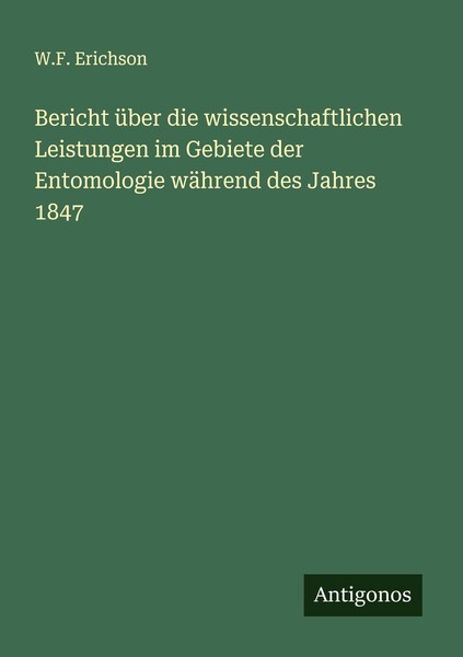 Bericht üBer Die Wissenschaftlichen Leistungen Im Gebiete Der Entomologie WäHren-image