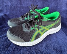 ASICS Youth Gel Contend 8 Black/ Green Hazard Boys Size 5 BRAND NEW