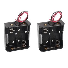 D Size Battery Holder Case - 2 Slot 1.5V 3V D Cell Battery Box with Wire