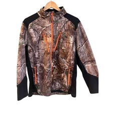 Magellan Men's Camo Full Zip Loose Jacket Hunt Gear Realtree Mag Repel Medium
