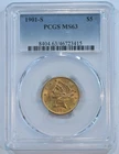 1901 S  Liberty Gold Half Eagle $5 Coin -  PCGS graded MS63  - free shipping!!!!