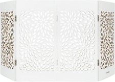 Decorative Wooden Freestanding Pet Gate - 4 Panel 15" W x 30" H - Expandable