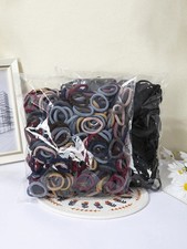 100 Pcs Hair Bands Women Girls High Elastic Rubber Ponytail Holders Scrunchies
