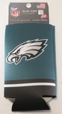 Philadelphia Eagles Slim Can Cooler Koozie NFL Football 2-Sided Made USA Green