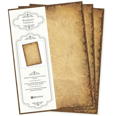 Briefpapier alt CASANOVA 250 Blatt historisch Papier retro Marmorpapier alt