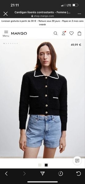 Women Mango Sweater Black 38
