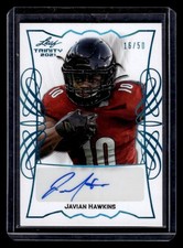 2021 Leaf Trinity #BA-JH1 Javian Hawkins Platinum #/50