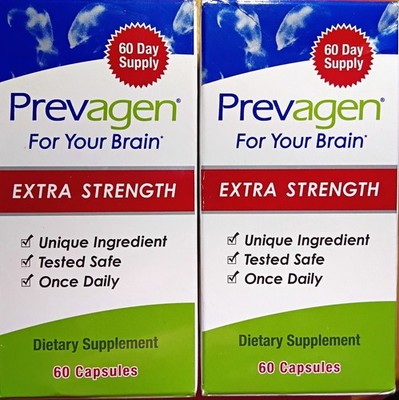 2 AUTHENTIC! PREVAGEN EXTRA STRENGTH BRAIN HEALTH SUPPLEMENT 60 X2 120 CAPSULES!