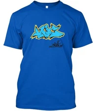 Blue Aluminum Logo Apparel By Nic 707 T-Shirt Made in the USA Size S to 5XL
