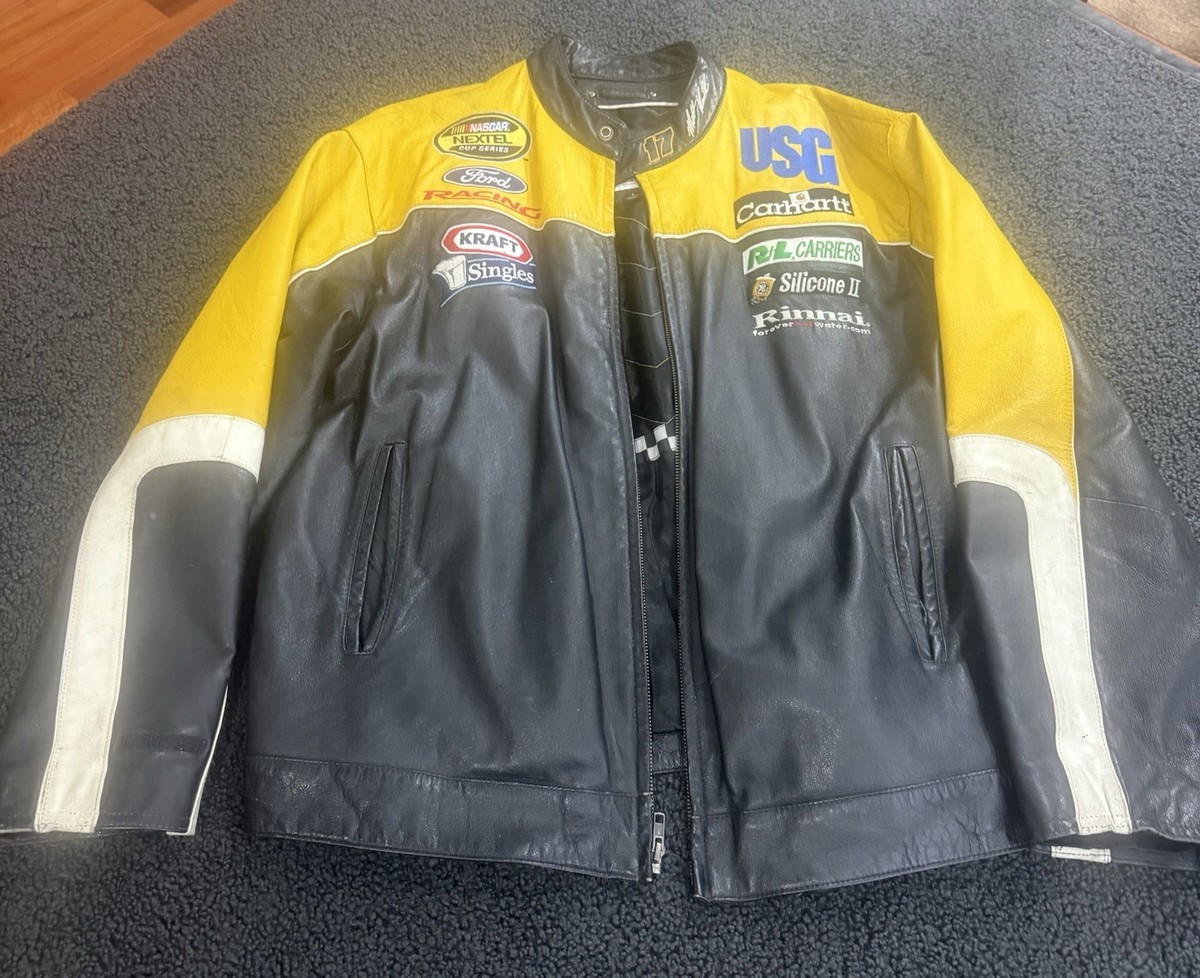 Vintage Wilson Leather Nascar Matt Kenseth DeWalt Jacket Racing