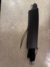 Gil Hibben Rambo IV Heavy Carbon Steel Machete Knife with Leather Sheath