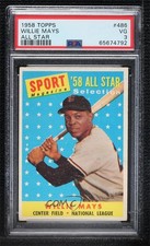 1958 Topps Sport Magazine '58 All Star Selection Willie Mays #486 PSA 3 HOF 1q7