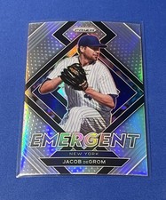 2022 Panini Prizm Emergent Holo Silver #E-4 Jacob DeGrom New York Mets