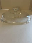Vintage Corning Ware Pyrex A-12-C Square Glass Domed Replacement Lid Clear