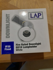 LAP FIRE RATED DOWNLIGHT GU10 LAMPHOLDER WHITE 240V IP20 FIXED