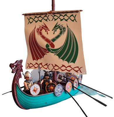 NUR BEI EBAY  PLAYMOBIL CUSTOM WIKKINGERSCHIFF UNIKAT