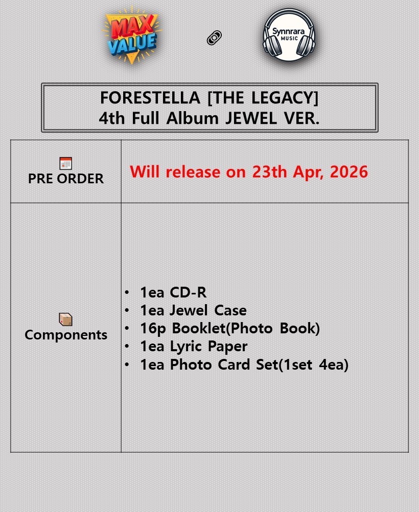 FORESTELLA [THE LEGACY] 4th Full Album JEWEL Ver/CD+Photo Book+4