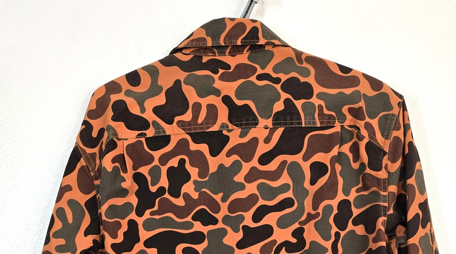 ALASKAN HARDGEAR AKHG Stone Run Overshirt Bright Orange Duck Camoflauge mens M - product detail image 4