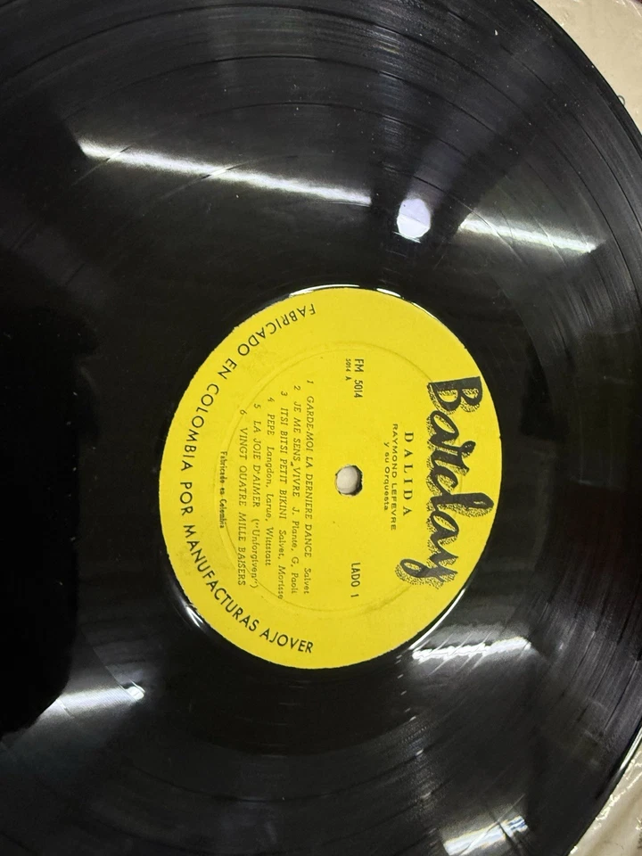 DALIDA  very  rare   Cover colombia  vinyl  lp first edi 1962 look jup - Image 4 of 4