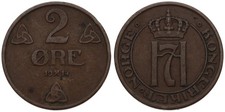 Norwegen - Norway 2 Öre - 1909-1972 Kongeriket Norge - verschiedene Jahrgänge