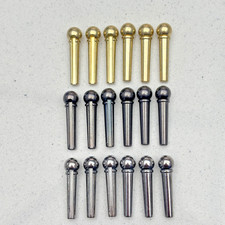 UK STOCK - Metal Acoustic Guitar Bridge Pins - Gold, Chrome or Nickel