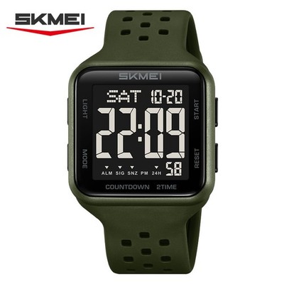 Wristwatch Rubber Watch Electronic Mens Digital With box SKMEI 2440 Countdown