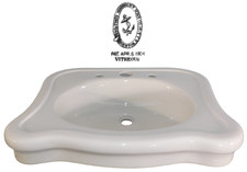 Antique Thomas Maddock's Son's "Durock" Vitreous China Drop-In / Console Sink