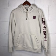Carhartt Women's Medium Beige Relaxed Fit Clarksburg Pullover Hoodie Sweatshirt