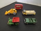 MATCHBOX LESNEY LOT OF FIVE MODELS INC DUMPER TRUCK--Y355
