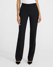 Express Editor Studio Stretch Twill Mid Rise Bootcut Pant in Black