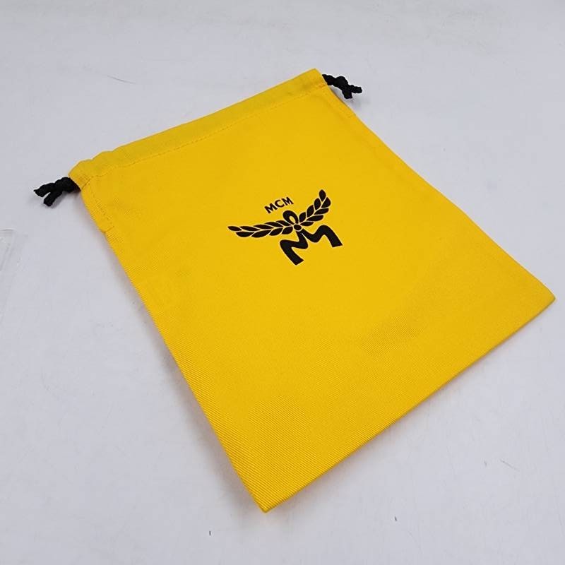 MCM Logo Dust Bag Drawstring Top Vibrant Yellow/ Black | eBay