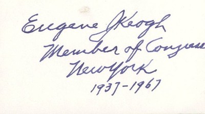 EUGENE J. KEOGH - SIGNATURE(S)