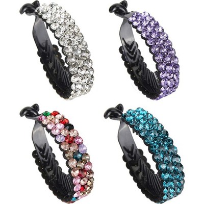 Lawie 4 Pack Very Big Rhinestone Gem Jeweled Glitter Sparkly Plastic Banana R...