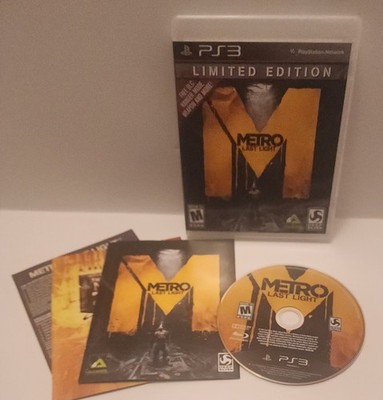 PS3 Metro Last Light Limited Edition (Playstation 3, 2013) Complete w/ Manual