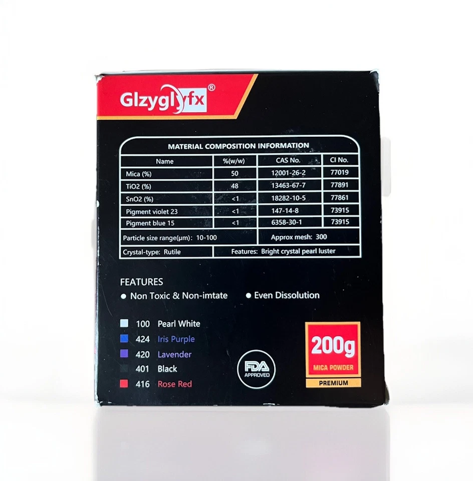 200G Premium Mica Pigment Powder - Glzyglfx Cosmetic Grade, Non-Toxic Color Blue - Image 4 of 4